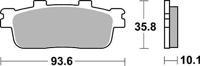 TRW -lucas remblok "mcb 800" brake pad mcb 800 srm sintered metal - thumbnail