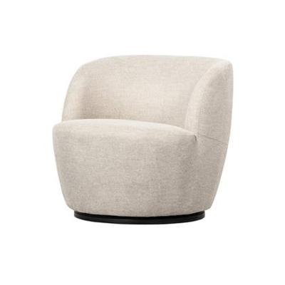 WOOOD Draaifauteuil 'Serra' Woven, kleur Off White WOOOD Draaifauteuil 'Serra' Woven, kleur Off White