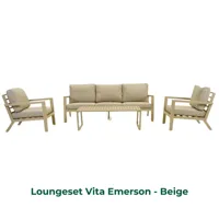 Vita Emerson Loungeset Beige 4-delig - thumbnail