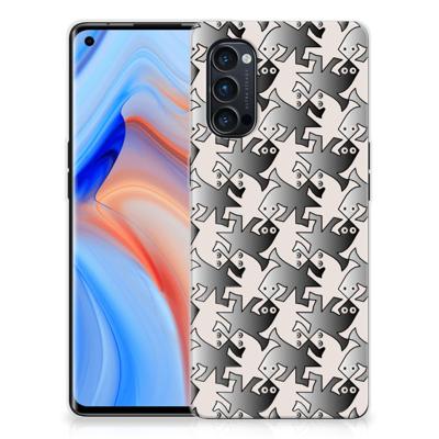 OPPO Reno4 Pro 5G TPU Hoesje Salamander Grey OPPO Reno4 Pro 5G TPU Hoesje Salamander Grey