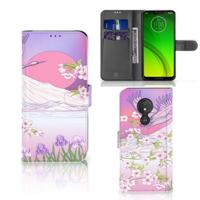 Motorola Moto G7 Power | Telefoonhoesje | Met pasjeshouder | Bird Flying - thumbnail