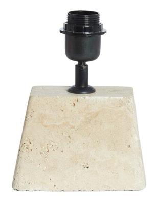 Light & Living Tafellamp 'Kardan' Travertin, 21cm, kleur Zand (excl. kap)