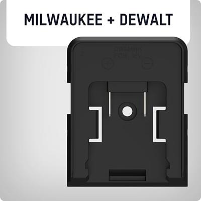 Ansmann Adapterplatte Milwaukee/DeWalt Accubouwlamp
