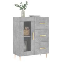 Dressoir 69,5x34x90 cm bewerkt hout betongrijs - thumbnail