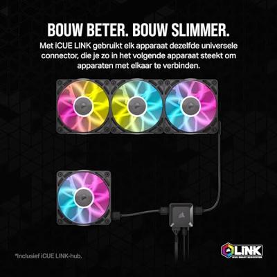Case fan Corsair CO-9051022-WW Ø 12 cm (3 Stuks) - thumbnail