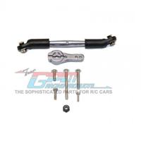 Servo horn with steering link, grijs - Traxxas TRX-4 - thumbnail