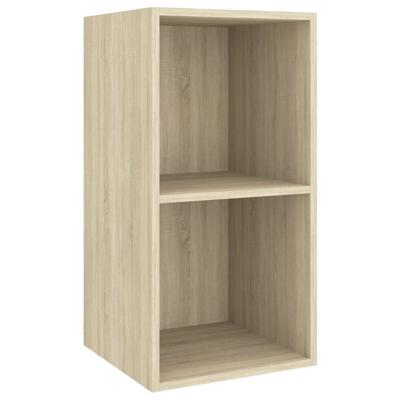 Tv-wandmeubel 37x37x72 cm bewerkt hout sonoma eikenkleurig Tv-wandmeubel 37x37x72 cm bewerkt hout sonoma eikenkleurig