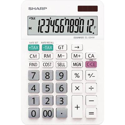 Sharp bureaurekenmachine EL-334W, wit