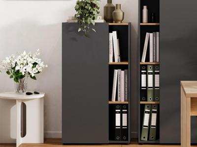 Kantoorkast ADRIANO 2 legplanken grafiet/navarra eik Kantoorkast ADRIANO 2 legplanken grafiet/navarra eik