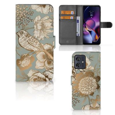 Hoesje voor Motorola Moto G54 Vintage Bird Flowers Hoesje voor Motorola Moto G54 Vintage Bird Flowers