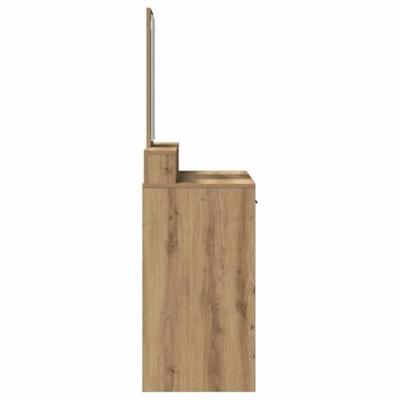 Kaptafel artisanaal eikenkleurig 100 x 41 x 140 cm Bewerkt hout - thumbnail
