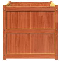 VidaXL Plantenbak 70x70x70 cm massief grenenhout wasbruin - thumbnail