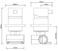 Wiesbaden Caral inbouw-mengkraan zonder uitloop chroom - thumbnail