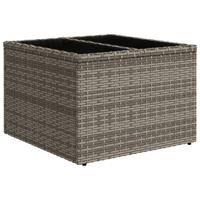 7-delige Loungeset met kussens poly rattan grijs - thumbnail