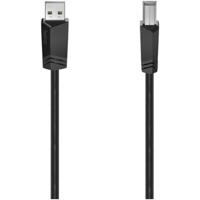 Kabel USB 2.0a naar USB B Hama 00200602 1,5 m Zwart - thumbnail