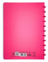 Atoma Trendy schrift, ft A4, 144 bladzijden, gelijnd, transparant rood - thumbnail