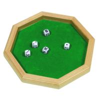 Goki dobbelsteenbord + dobbelstenen - thumbnail