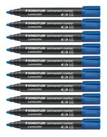 Permanente markeerstift Staedtler Lumocolor 352-3 Blauw (10 Stuks) - thumbnail
