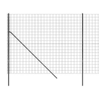 VidaXL Draadgaashek 1,6x10 m gegalvaniseerd staal antracietkleurig