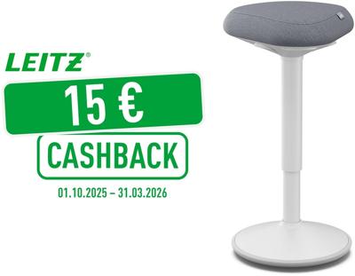 Leitz Ergo actieve Zit/Sta kruk met comfortzitting, lichtgrijs Leitz Ergo actieve Zit/Sta kruk met comfortzitting, lichtgrijs