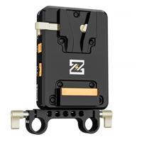 ZGCINE tiltable V-mount Plate / charger on 15mm rod mount - thumbnail