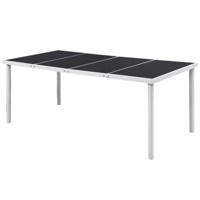 Tuintafel 190x90x74 cm staal zwart - thumbnail