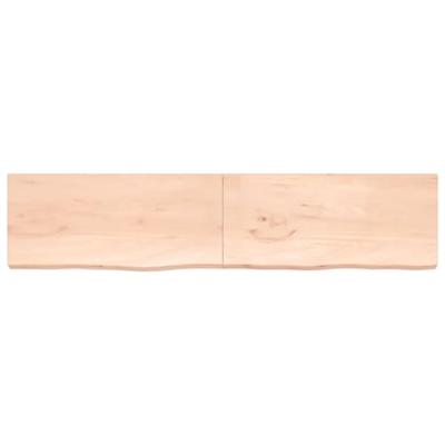 VidaXL Wastafelblad 220x50x(2-6) cm onbehandeld massief hout