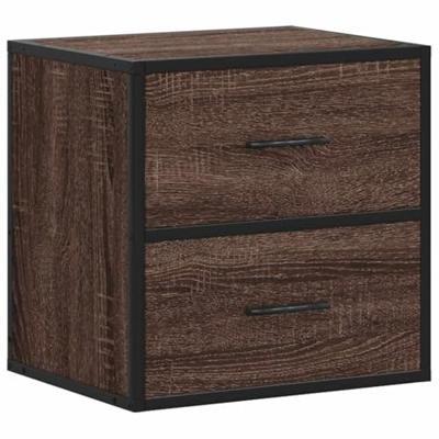 Nachtkastjes 2st wandgemonteerd 40x31x39,5cm bruin eikenkleurig