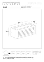 Lucide DIMO - Wandlamp Binnen/Buiten - 1xE27 - IP54 - Antraciet - thumbnail