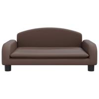 Hondenmand 70x45x30 cm kunstleer bruin - thumbnail