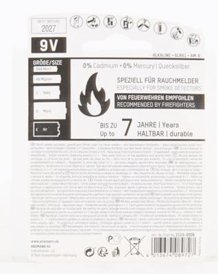 Ansmann Rauchmelderbatterie 9V batterij (blok) Alkaline 9 V 2 stuk(s) Ansmann Rauchmelderbatterie 9V batterij (blok) Alkaline 9 V 2 stuk(s)