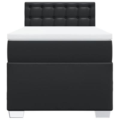 Boxspring met matras kunstleer zwart 90x200 cm