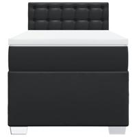 Boxspring met matras kunstleer zwart 90x200 cm - thumbnail