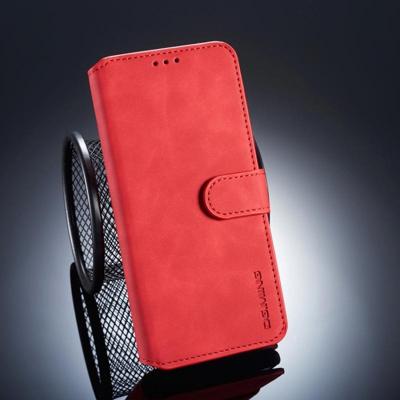 DG. MING Retro olie kant horizontale Flip Case voor Huawei Mate 20 Pro met houder & kaartsleuven & portemonnee (rood)