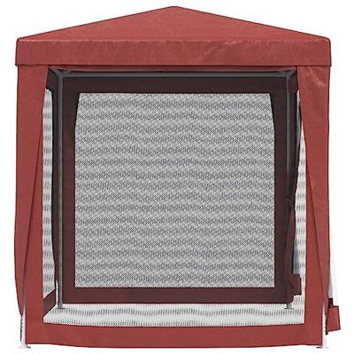 Partytent met 4 mesh zijwanden 2x2 m HDPE rood