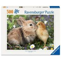Ravensburger - Puzzel van 500 stukjes - Konijn en kuiken (Collectie Babydieren) - Leeftijd 12+ - Puzzel van topkwaliteit - 12001900 - thumbnail