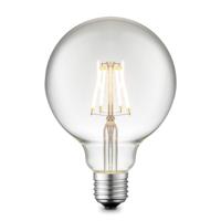 Edison Vintage LED filament lichtbron Globe - Helder - G95 Deco - Retro LED lamp - 9.5/9.5/13.5cm - geschikt voor E27 fitting - Dimbaar - 4W 440lm 3000K - warm wit licht - thumbnail