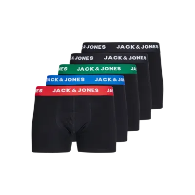 5-pack jongens boxershorts - Electric Blue - Zwarte jonges onderbroeken katoen - 128 | Dames boxer - Onderbroek - Ondergoed