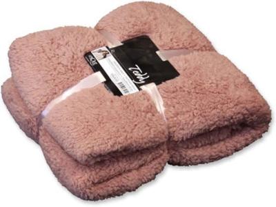 Unique Living Unique Living Teddy plaid 150x200cm old pink