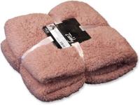 Unique Living Unique Living Teddy plaid 150x200cm old pink - thumbnail