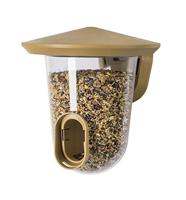 Singing Friend vogel- en voederhuis set bruin - thumbnail