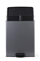Duo Rechthoek Vuilnisbak - DECO BIN - CURVER - 52L (26+26L) - 49 x 32 x 61 cm - Antraciet - thumbnail