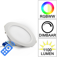 Milight RGBWW led inbouwspot set 12 Watt met afstandsbediening - thumbnail