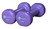 Vinyl dumbells 2 x 1.0 kg - thumbnail