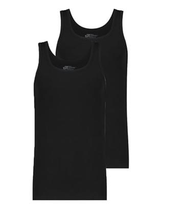 2-Pack Basics Heren singlet - 32324 - Biologisch katoenen heren onderhemd / hemd heren - S - S