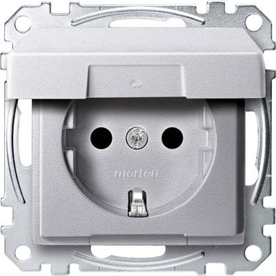 Merten MEG2310-0460 Wandcontactdoos System M Aluminium 1 stuk(s)