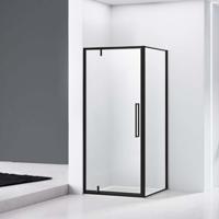 Douchecabine Van Rijn ST04 Hoekcabine 6 mm Helder Glas incl. Glasbehandeling Omkeerbaar 100x90x200 cm Mat Zwart van Rijn - thumbnail