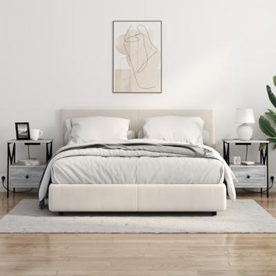 Nachtkastje 2 pcs Grijs sonoma 41,5 x 40,5 x 55 cm Bewerkt hout