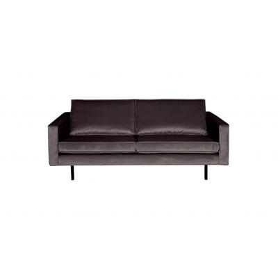 WOOOD Bank 2,5-zits 'Rodeo' Velvet, kleur Antraciet