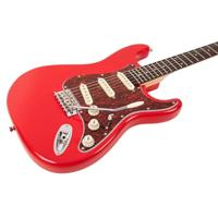 Vintage V60RD Coaster Series Gloss Red elektrische gitaar - thumbnail
